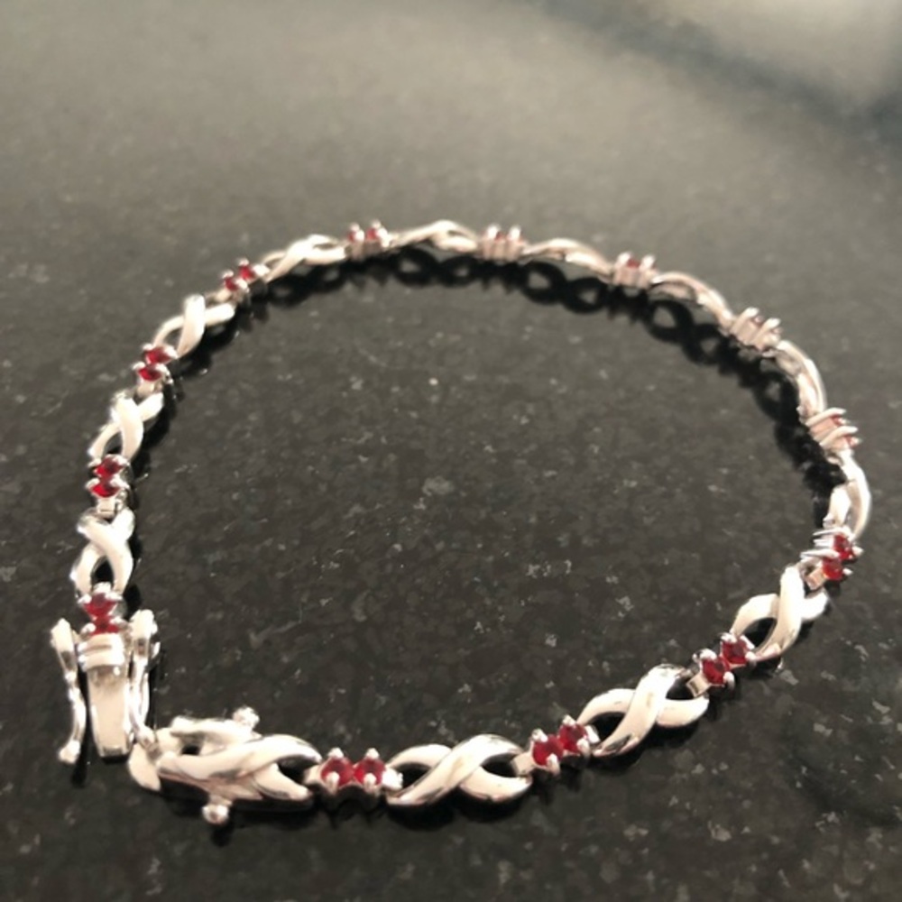 Sterling and semi precious stones bracelet